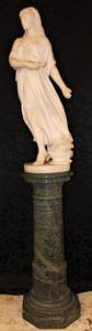 6 1/2' Victorian Artist Signed Marble Sculpture and