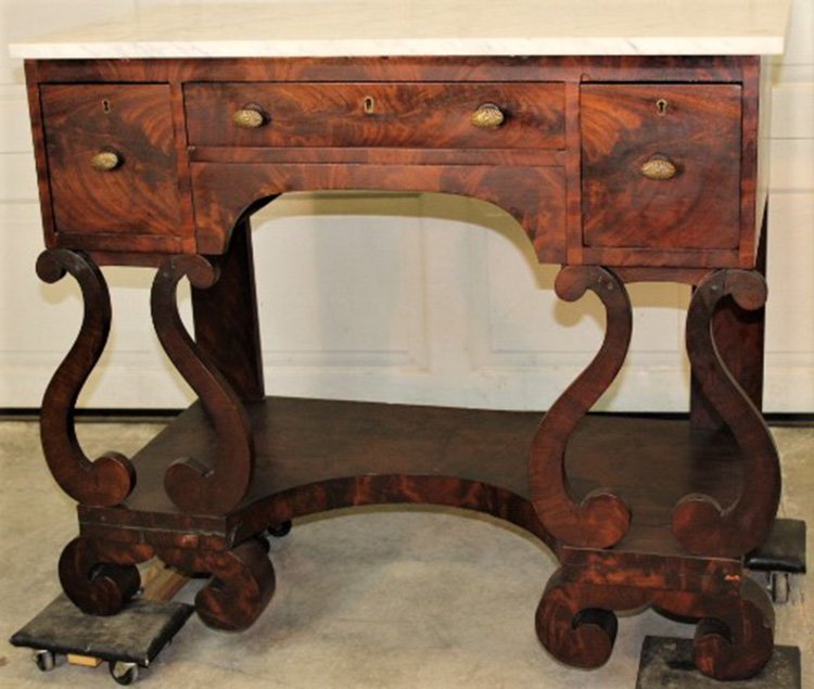 Period Empire Marble Top Console (1 of 5)