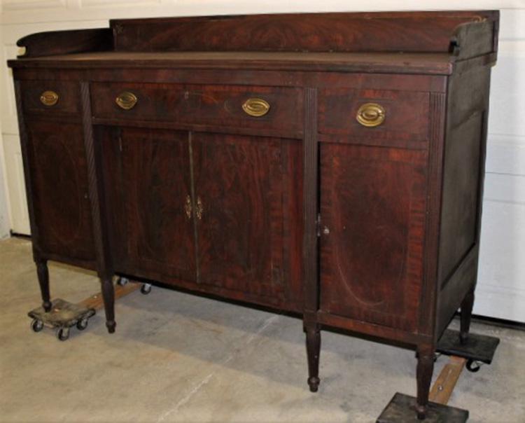 Period Sheraton Sideboard with Brass Inlay (1 of 4)