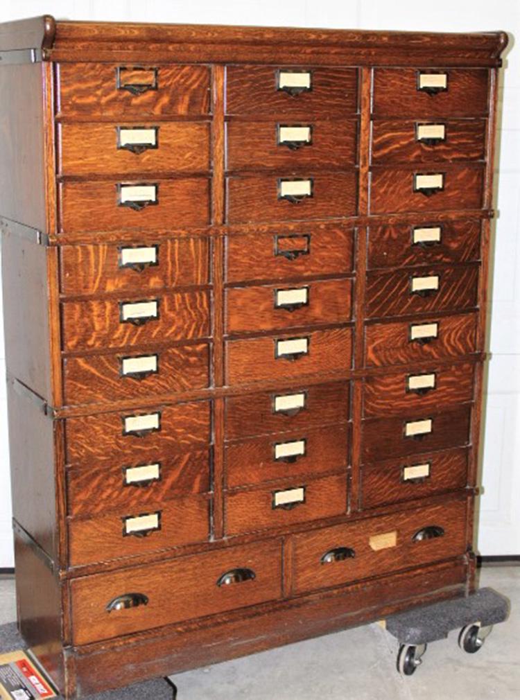 Exceptional Globe 29 Drawer Oak Stacking File (1 of 3)