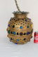 Jeweled Hanging Brass Hall Lamp - 2