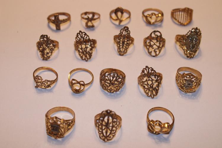 18 Fancy 14k Gold Rings (1 of 3)