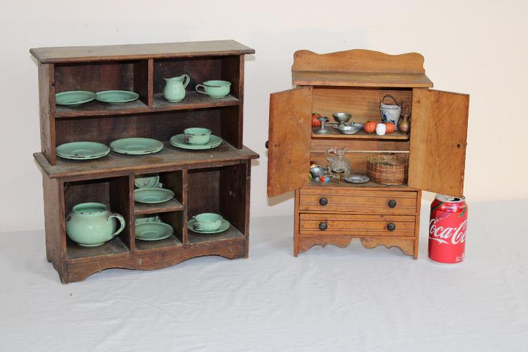 2 Antique Miniature Cupboards (1 of 4)