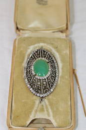Diamond and Jeweled Brooch Pendant Belonging to H. M.