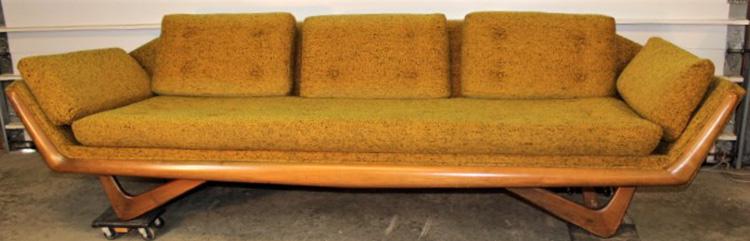 Mid Century Sofa by Adrian Pearsall: Estate fresh mid century sofa by Adrian Pearsall " Gondola" all in original condition. 121" wide, 26" tall, 35" deep.