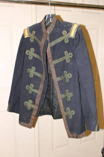 Civil War Coat: Civil War coat in nice condition, little fraying on the shoulder pads, marked P. T. on the collar.