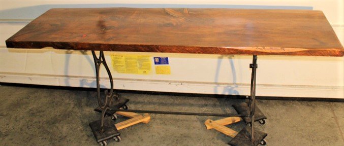Cathedral Pine Slab Top Table (1 of 3)