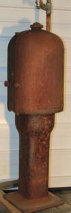 Awesome Gilbert and Barker Self Measuring Gas Pump: Awesome Gilbert and Barker self measuring gas pump. Springfield, MA., solid, has rust, crank needs oiling. Model T-8 serial #16587. 16" wide, 50" tall, 16" deep.