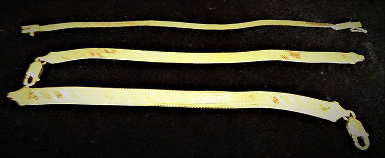 (3) 7" 14k Herringbone Bracelets: (3) 7" 14k herringbone bracelets in nice condition. 12.4 DWT.