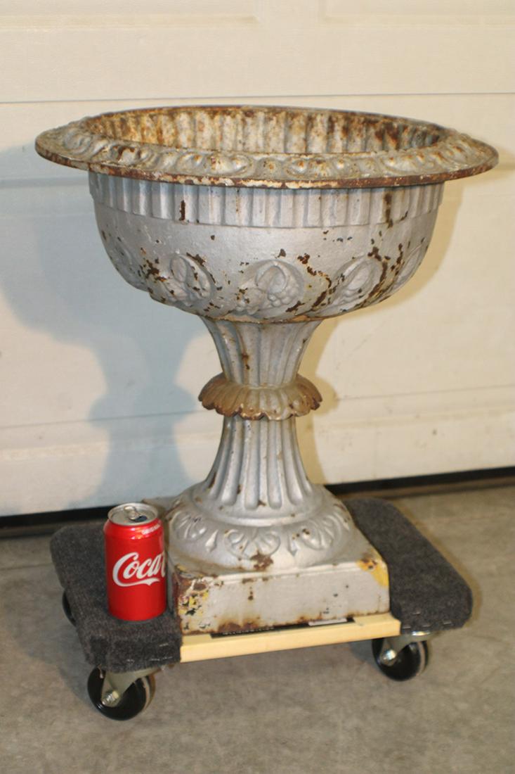 Antique Cast Iron Urn 2 Piece (1 of 3)