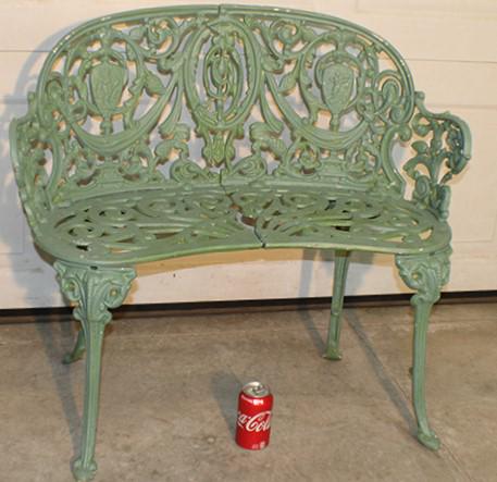 Older Aluminum Victorian Style Bench (1 of 3)