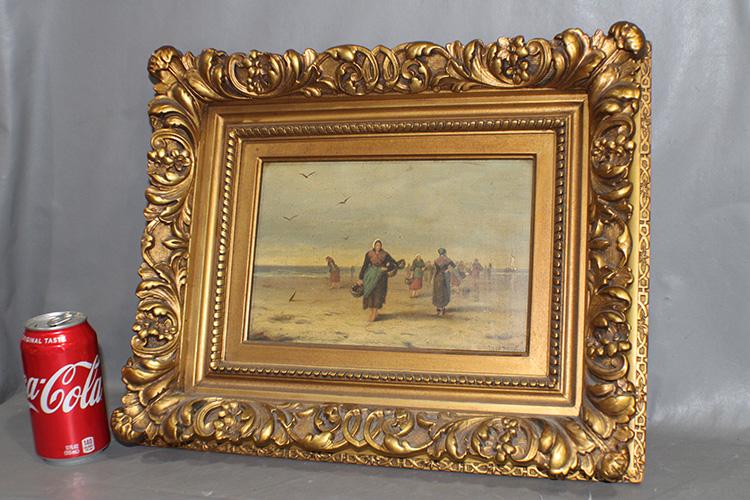 Early Artist Signed Oil on Board (1 of 4)