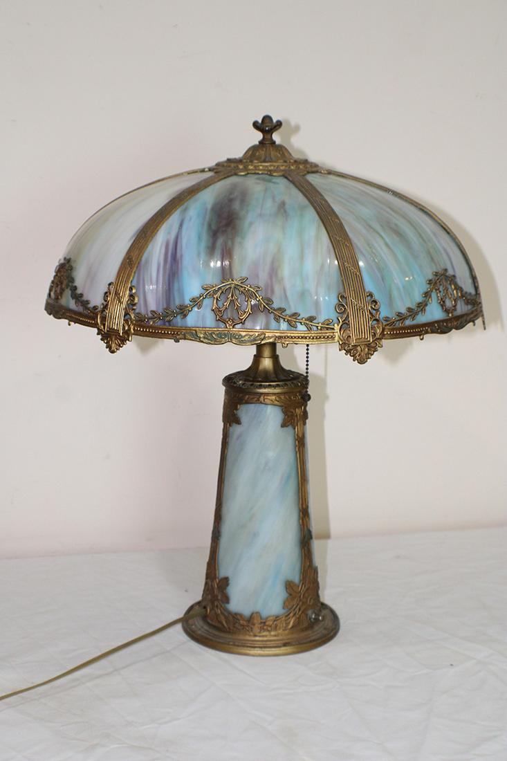 Beautiful 18" Blue/Purple Light Up Base Panel Lamp (1 of 3)