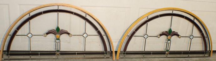 2 Arched Leaded Windows with Beveled Diamonds and (1 of 5)