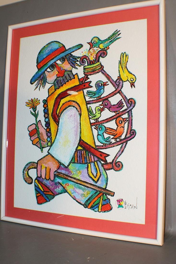 Nice Large Signed Jovan Obican Original Oil Painting (1 of 4)