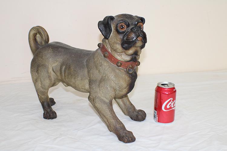 One of the Best Antique Terra Cotta Pugs with Glass (1 of 4)
