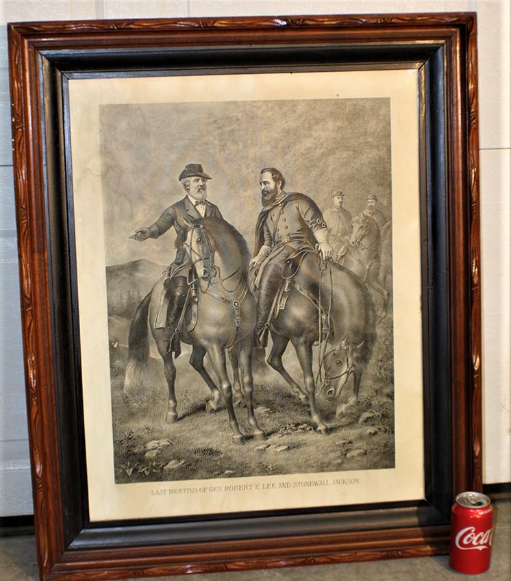 Large Civil War Steel Engraving of Robert E. Lee and (1 of 3)