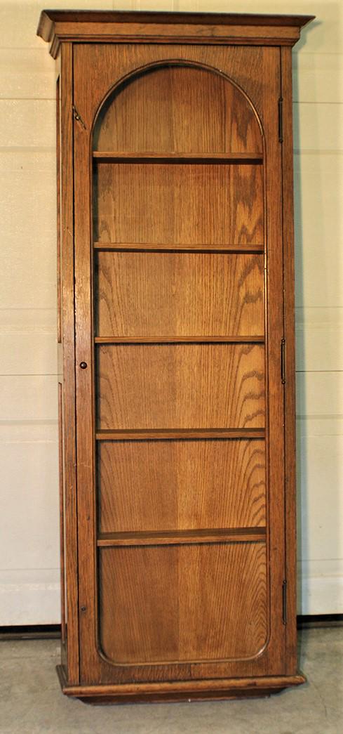 Nice Oak Hanging Curio Cabinet (1 of 2)