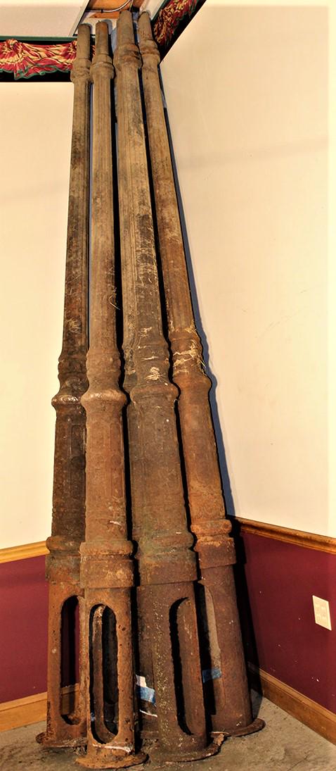 (7) Rare Victorian 11' Cast Iron Original Gas Street (1 of 4)