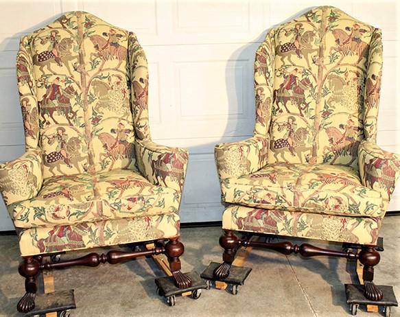 Fabulous Pair of Baker Wing Backs (1 of 5)