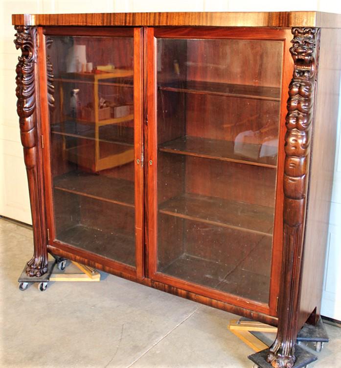 Fine Mahogany Horner 2 Door Bookcase with Open Mouth (1 of 4)