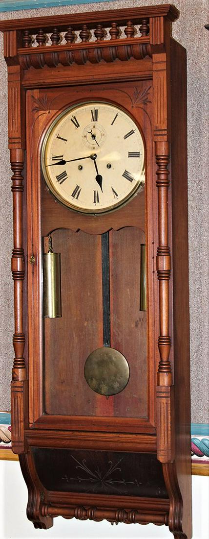 2 Weight Driven Ansonia "Santa Fe" Wall Regulator (1 of 3)