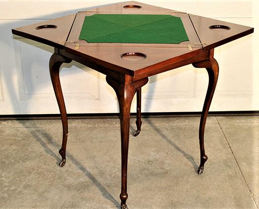 Victorian Mahogany Flip Top Game Table (1 of 3)