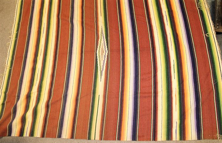 85x64" Hand Woven Indian Blanket (1 of 4)