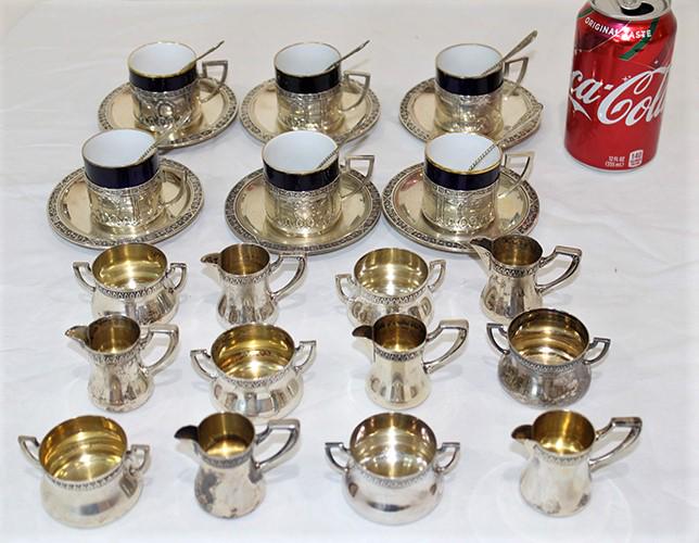 Super Set of Wurtenburg Demitasse and Under Plates, (1 of 4)