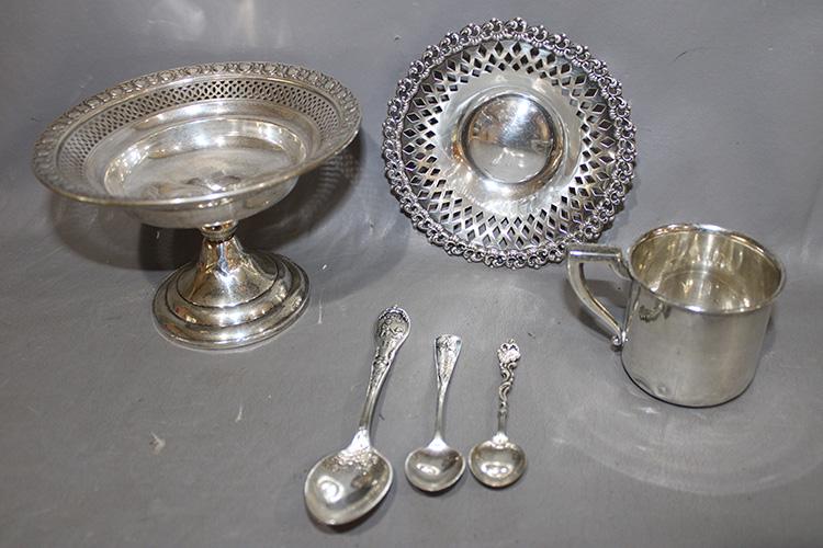 6 Pieces of Sterling Including 3 Spoons (1) with Salem (1 of 2)