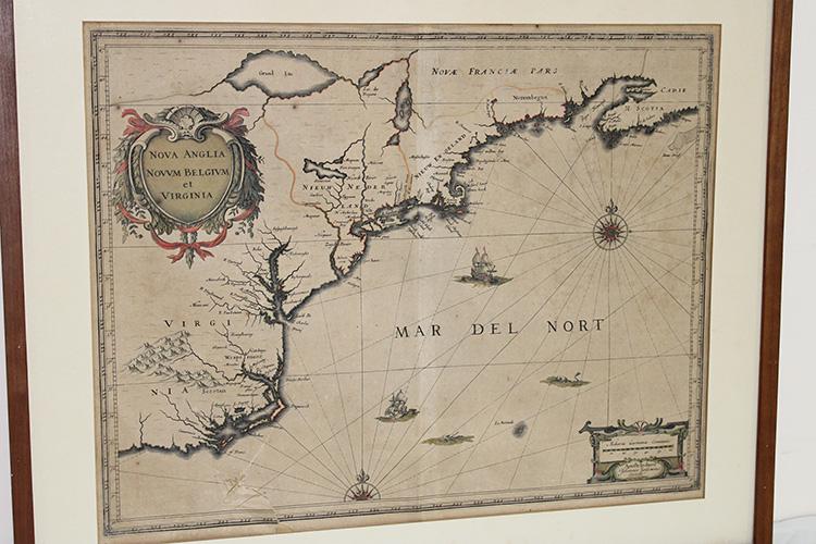 Antique Hand Colored Map (1 of 5)