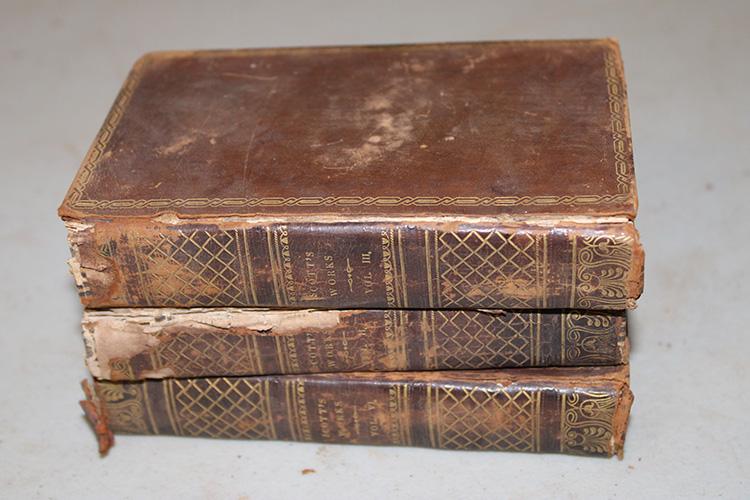 (3) Poetical Works of Walter Scott 1819 (Signed): (3) poetical works of Walter Scott 1819 signed by Elizabeth Hamilton.