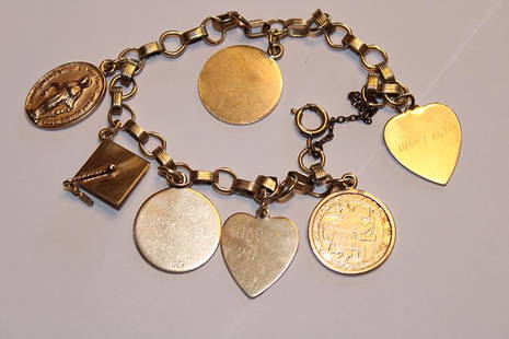 Group of 7 Gold Charms (6) 14k, (1) 10k: Group of 7 gold charms. (6) 14k, (1) 10k. Total weight 15.7 DWT.