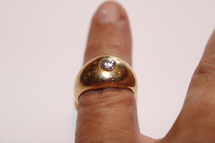 14k Gents Diamond Ring with a Brilliant Cut 1 Carat (1 of 1)