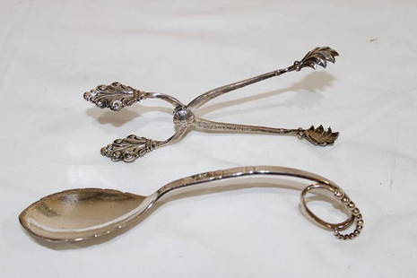 2 Nice Signed Georg Jensen Sterling Serving Pieces: 2 nice signed Georg Jensen sterling serving pieces.