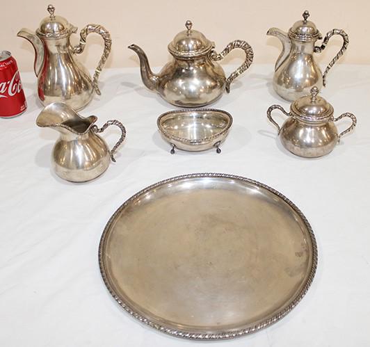 Fabulous Heavy 7 Piece "800" Silver Tea Set (1 of 5)