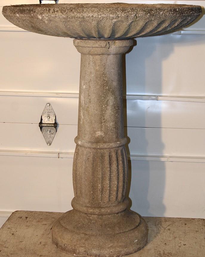 Large Poured Concrete Bird Bath (1 of 3)