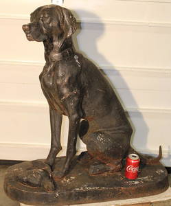 Fabulous Large Antique Cast Iron Hunting Dog