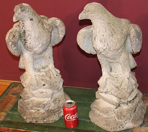 2 Large 24" Poured Concrete Eagles (1 of 3)