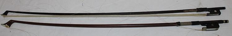 2 Antique Violin Bows (1) Signed (1 of 3)