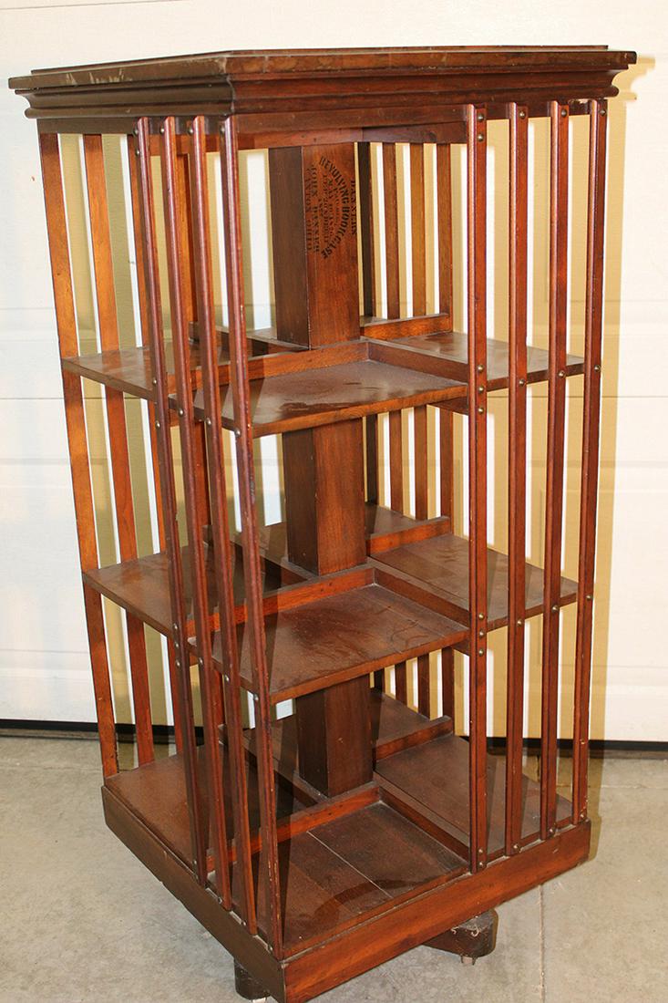 Nice Walnut "Danner" Revolving Bookcase (1 of 2)
