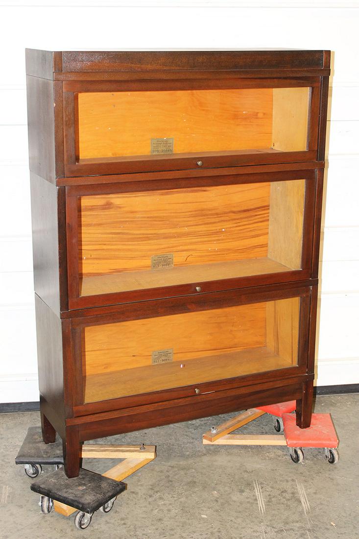 3 Section Globe Stacking Bookcase in Mahogany (1 of 3)