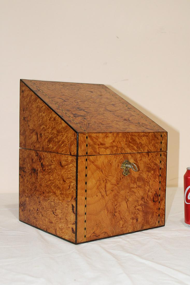 Burled and Inlaid Whiskey Caddy (1 of 5)