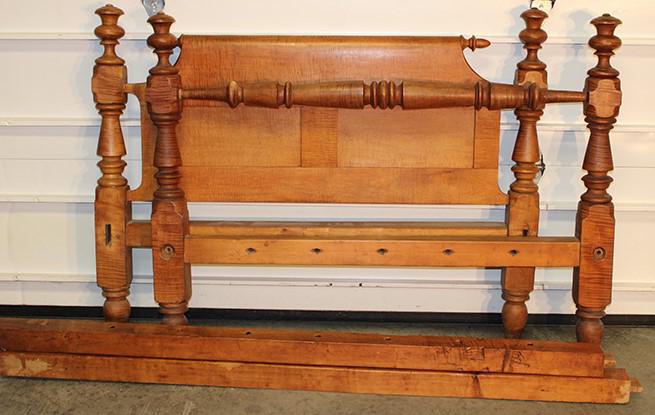 All Original Tiger Maple Rope Bed (1 of 2)