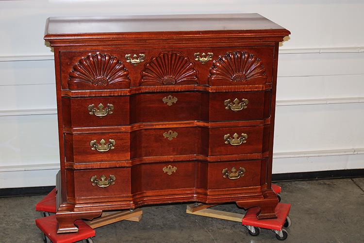 Custom Block Front Chest with Fan Carving (1 of 4)