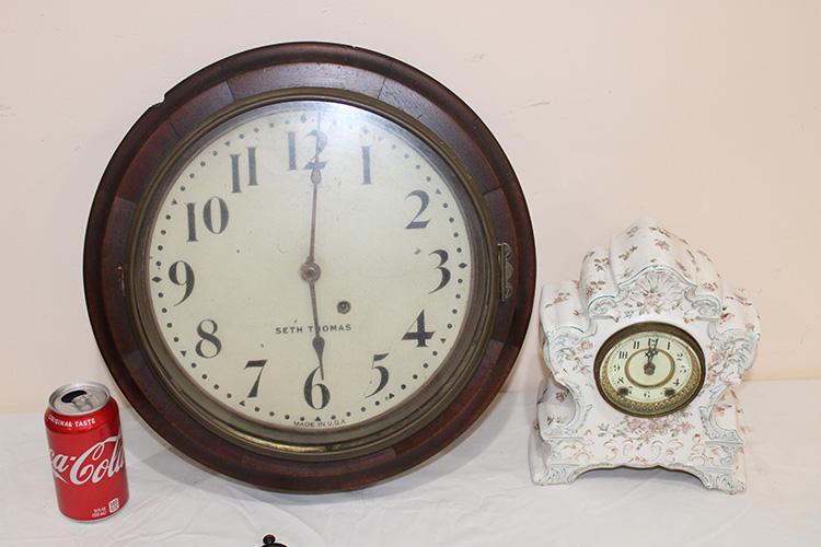 Walnut Gallery Clock and China Clock (1 of 3)