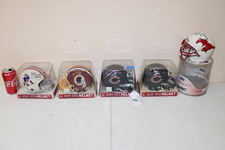 Several Signed Riddell Mini Helmets Including Hall of (1 of 6)