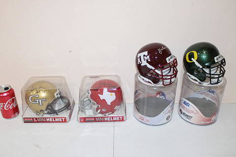 4 Signed College Helmets (2) Riddell, (2) Schutt's: 4 signed college helmets. (2) Riddell, (2) Schutt's. 60 year collection.