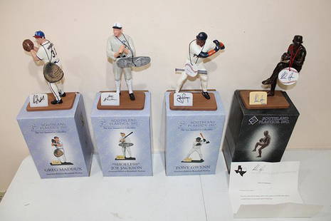 4 Southland Plastic Limited Edition Baseball Statue: 4 Southland plastic limited edition baseball statue including Nolan Ryan with letter. 60 year collection.