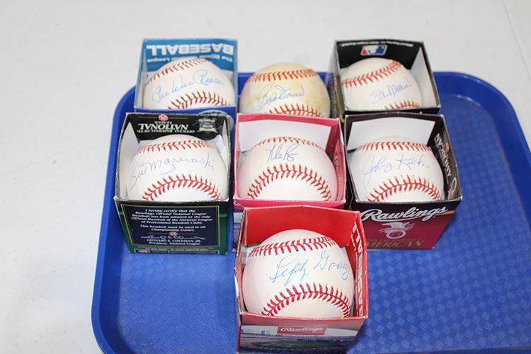 6 Signed Baseballs by Nolan Ryan, Reese, Gomey, etc. (1 of 3)